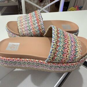 Dolce Vita Scottie Rainbow Woven Slide Sandals